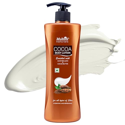 Image of Multani Natural Cocoa Body Lotion (400ml) | Moisturising Body Lotion for Women & Men | Hydrating & Refreshing | Helps in Dryness Reduction & Softens The Skin | Paraben & SLS Free