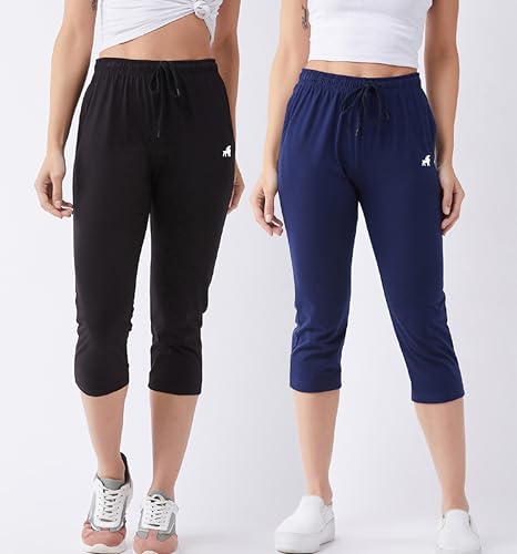 Image of Modeve Women Solid Cotton Blend Capri for summer|| Summer Wear