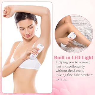 Epilatore elettrico da donna, epilatore facciale e depilazione del corpo epilatore per donna compreso trimmer per sopracciglia con luce LED per viso ascelle bikini USB