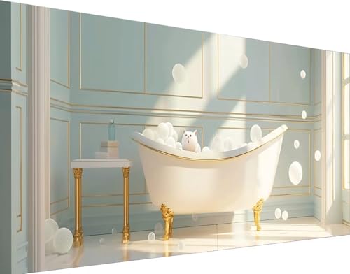 Diamond Painting Salle De Bain 5D Peinture Diamant Chats Zen