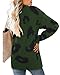 LAISHEN Women's Sweaters Fall Fashion 2025 Leopard Long Sleeve Tops Casual Crew Neck Knit Chunky Sweater Pullover Dark Green