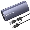 Carcasa SSD M2 NVMe/SATA, USB C 3.2 Gen 2 10Gbps Adaptador m2 a USB con UASP 4TB M/M+B Key 2230/2242/2260/2280, Compatible Mac, Windows y Linux Mac OTG Phone