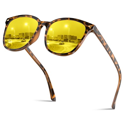 Foliful Night Driving Glasses for Women Lightweight Anti Glare Night Vision Glasses With Polarized...