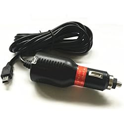 Cargador Gps Garmin 12 larrits 12V DC vehículo Cable de alimentación Extra Largo Cable de 15 pies 3,5 M Mini USB Cargador de Coche 2A para Garmin Nuvi Serie Navegación GPS Tomtom Navigator DVR Dashcam Cámara