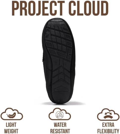 Project Cloud Mens Slippers 100% Genuine Leather with Memory Foam Insole Mens Shoes - Non-Slip and Lightweight Indoor and Outdoor Slippers for Men (Oswin) - Image 4