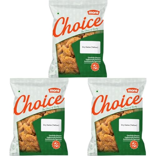 Image of More Choice Dry Dates Yellow (Chhuhara) 200 gm (Pack of 3)