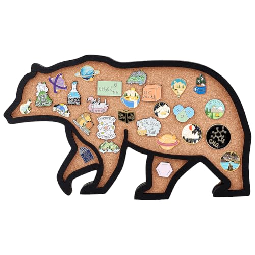 Tableau d'affichage ours avec cadre noir pour broches en émail