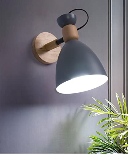 Applique moderne simplicité douille E27 max.60W applique grise chambre cuisine apprentissage lampe de chambre d'enfant 1 lampe de chevet flamme Cover