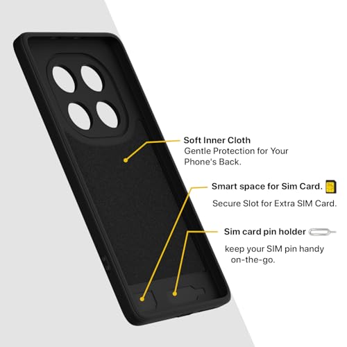 Image of Pikkme Back Cover for Redmi Note 15 5G Soft Matte Silicone Mag-Safe Design (Mag-Safe Not Support) Camera Protection | Slim Fit Bumper Cover (Black)
