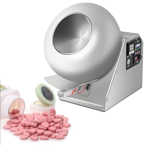 PxkVrin Máquina de Recubrimiento de azúcar, máquina de Recubrimiento de tabletas automática, fácil de Usar, fácil de Limpiar, para azúcar, Chocolate, nueces de maní, etc.