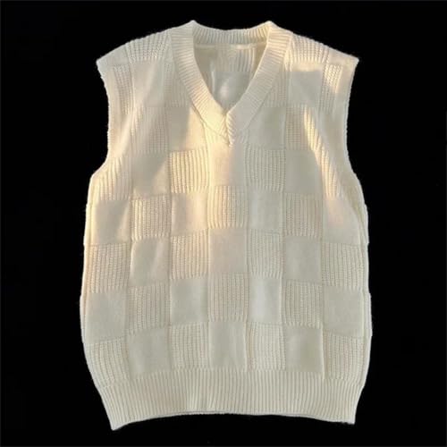Men's Knitted Vest Autumn and Winter Loose V-Neck Pullover Textured Sleeveless Fashion Vest2