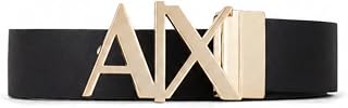 Armani Exchange Gold Buckle Reversible Hinge Belt