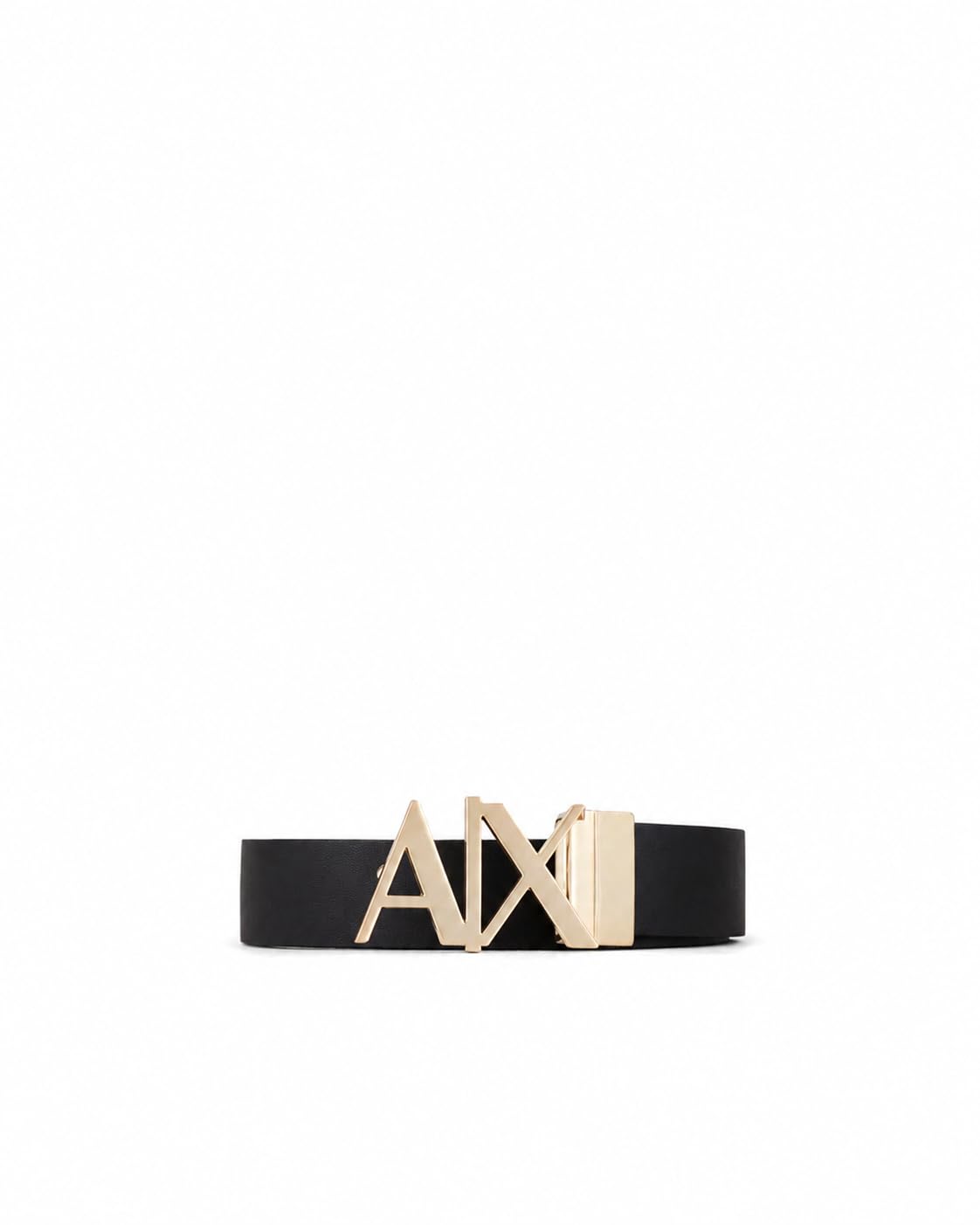 ARMANI EXCHANGE Gold Ax Buckle Reversible hinge belt Belt,