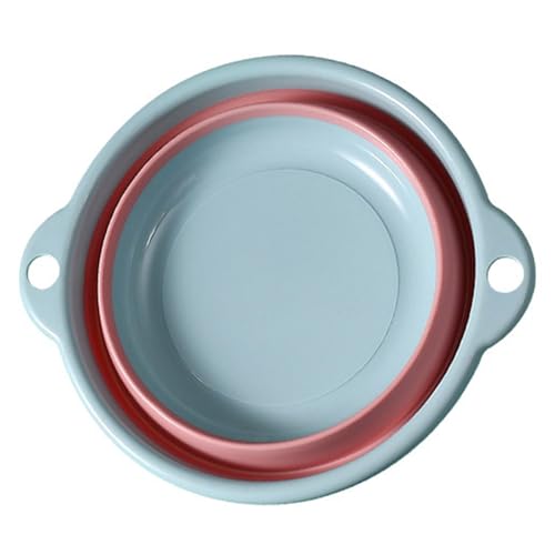 Portable Foldable Wash Basin, Multifunctional Plastic Dish Tub with Dual Side Handles for Home and Travel (L Size)