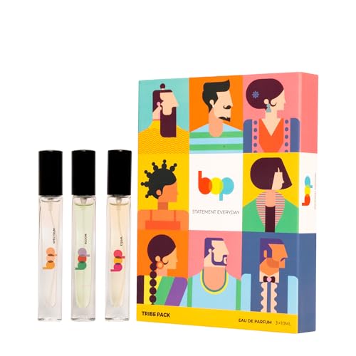 Image of bop Tribe Luxury Perfume Gift Set | Eau De Parfum for Men and Women | Long Lasting | Travel Size Unisex Perfume - Pack of 3 (10 Ml Each)| Fresh, Woody, Aqua, Floral)