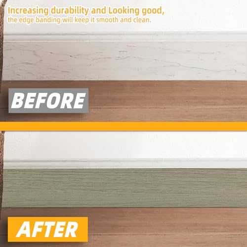 Image of GSCIT Club Silver Walnut Wallpaper, 2.4 inch X 25ft Self Adhesive Wood Grain Repair Tape Silver Walnut Repair Patch for Tables, Chairs, Baseboards, Doors, Windows, Floors, Handicraft DIY.