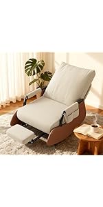 Amazon｜baokais ロッキングチェア リクライニングチェア 一人掛け