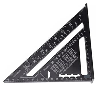 Precision Triangular Ruler, Rafter Square Carpenter Ruler Alloy Metal ...