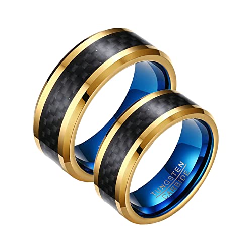 Bague femme homme en tungstène et fibre de carbone, le cadeau idéal pour marquer les esprits