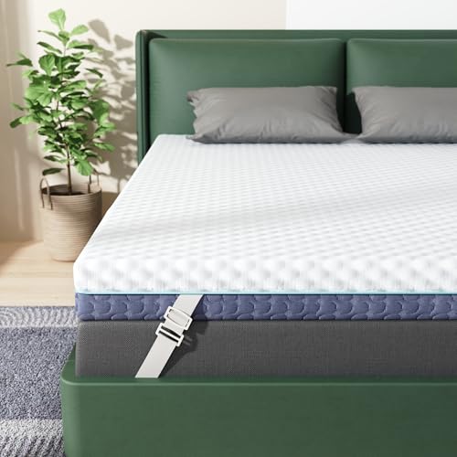2 Inch Dorm Mattress Topper Twin Size, Memory Foam Mattress...