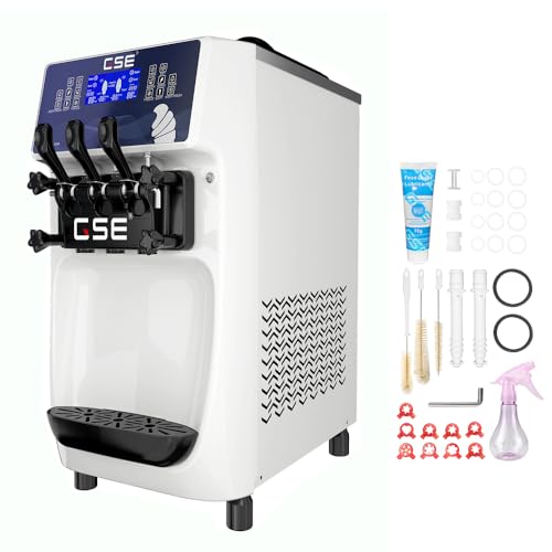 GSE Eismaschine Gastronomie 32L/Std. vorkühlend 2300W Speiseeisbereiter 12L Edelstahl Behälter Softeismaschine selbstkühlend Eiscreme Maschine mit Kompressor Eisbereiter für zuhause Eisdiele Gastro – Bild 6