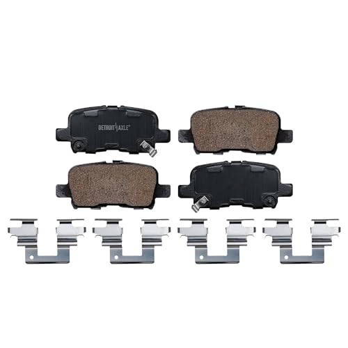 Image of Detroit Axle - Brake Pads for 2003-2008 Honda Pilot Front and Rear Ceramic Brake Pads with Hardware Kit 2004 2005 2006 2007 Replacement