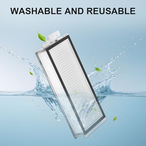 6 Stück für Hepa Filter für Roborock Q5 Max+, Q5 Pro, Q5 Pro+, Q7, Q7+, Q7 Max, Q7 Max+,Q8 Max, Q8 Max+, Saugroboter, Zubehörfilter, Roboterstaubsauger, Waschbar und Wiederverwendbar