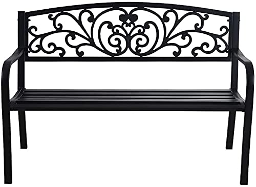 Metalen Tuinbank 130cm met Rugleuning Metalen Tuinbank 130cm met Rugleuning