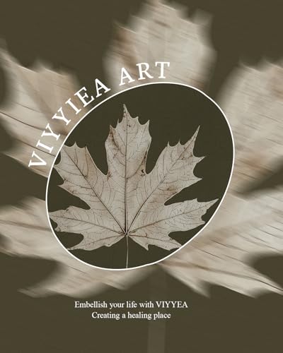Image of VIYYIEA Vintage Gold Framed Wall Art for Living Room, Maple Leaf Canvas Prints Home Decor, Oil Painting Picture, Bedroom Wall Decor Gifts for Friends or Family -【Maple Leaf Specimen】-(16L x 12W)