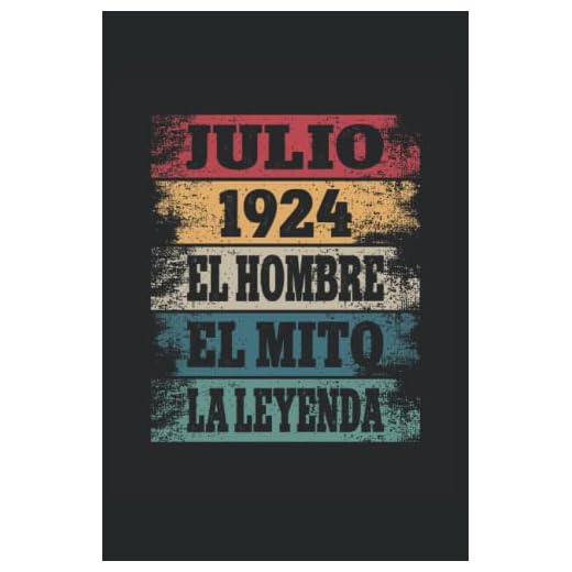 Julio 1924 - El Hombre - El Mito - La Leyenda: Regalos Originales para Hombre Papá Abuelo Hermano - Diario, Cuaderno De Notas, Apuntes O Agenda