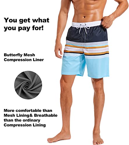 difficort Mens Swim Trunks with Compression Liner Quick Dry Bathing Suits Shorts with Zipper Pockets4