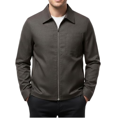 Chaqueta de lino con solapa de muesca para hombre en estilo informal