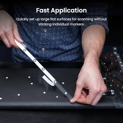 Image of Revopoint 3D Marker Tape for 3D Scanning, 6.0 mm 3D Scanning Markers for 3D Scanners, 3D Tracking Dots Reference Point for Preventing Tracking Loss and Enhance Accuracy, 30 m Length with 725 Markers