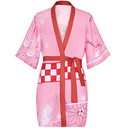 IamaCos Demon Slayer Peignoir de Bain Kimono Robe de Chambre Kimetsu No Yaiba Cosplay Costume Anime Bathrobe Pijama pour Femme Enfant Cover