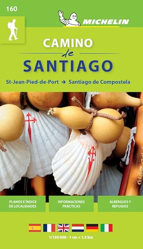 Mapa-Guía Camino de Santiago: St-Jean-Pied-de-Port - Santiago de Compostela 1/150 000: 160 (Mapas Temáticos Michelin)