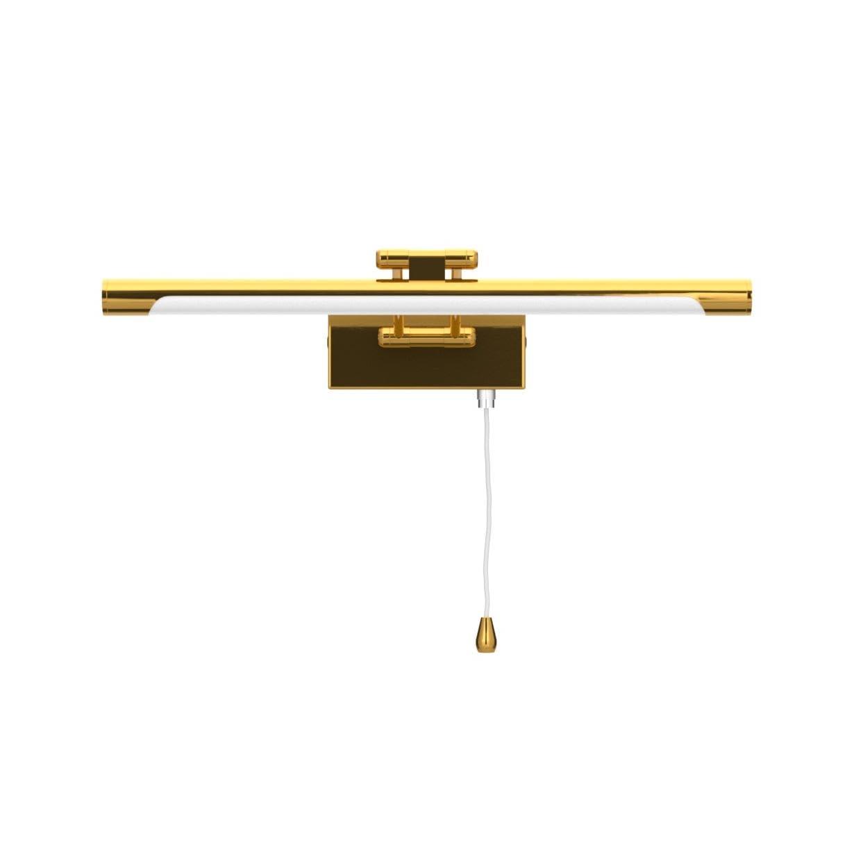 MantoLite Aplique Pared Interior 8W, Aplique de Pared LED Para Espejo de Baño con Cabezal Giratorio, Accesorios de Lámpara de Lectura de Noche de Restaurante de Hotel de 3000K (Latón 40cm)