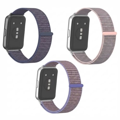 Bracelet Huawei Band 11 anti irritation tressé nylon ajustable x3