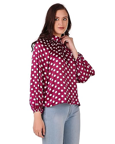 Image of BoheeWohee Women's Full Sleeves Casual Satin Top