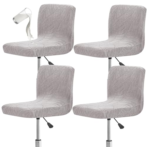 Image of Chair Covers Bar Stool Cover 4pc Bar Chair Cover Swivel Bar Stool Slipcover | Waterproof Counter Height Bar Stool Cover High Back Chair Cover Counter Stool Bar Chair Covers for Kitchen Pub Dining Room,12
