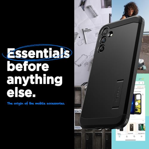 Image of Spigen Tough Armor Designed for Galaxy A15 5G Case and Galaxy A15 Case (2024) - Black