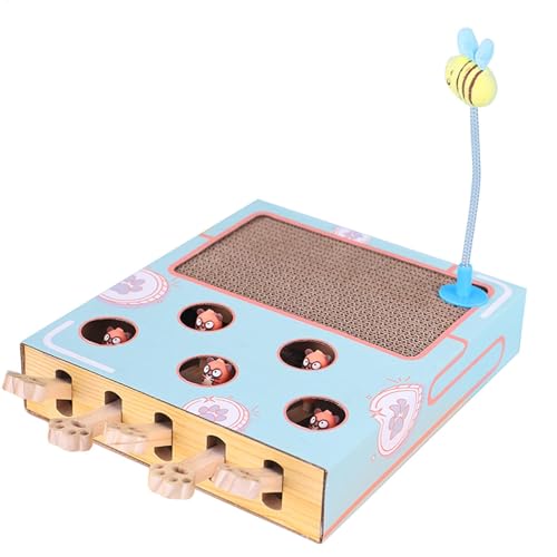 Juguete interactivo para gatos, juguete educativo para gatos, juguete educativo para gatos, juguete interactivo para gatos, juguete para gatos 3 en 1, almohadillas para rascar gatos, juego interactivo
