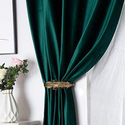 Curtain Holders for Wall Curtain Tieback Hooks Leaf Decoration Curtain Wall Hook Set of 2 Window Treatment Hardware Swag Holders, 19 * 10 * 13Cm, 1dzlzs