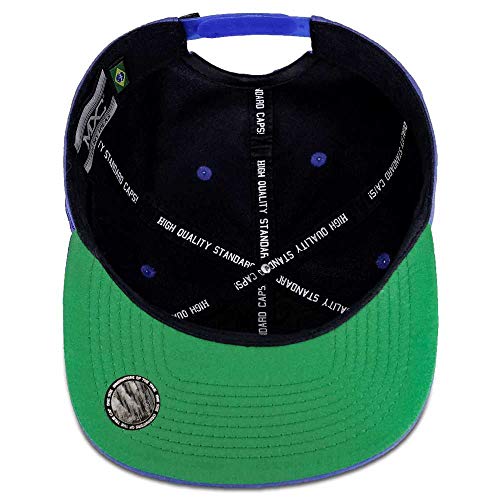Boné MXC BRASIL Aba Reta Snapback Ajustável Skate Sk8 Tamanho:Único;Cor:Azul