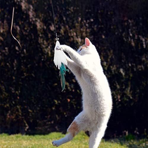 4 Pieces Hanging Door Cat Toys for Indoor Cats Kitten Interactive Cat Toy Mice, Jumpy Cat Toy, 2 Style Hanging with 2 Mouse Toys