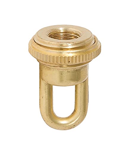 Image of B&P Lamp Solid Cast Brass Screw Collar Loop for 1-1 /16 Inch Center Hole Canopies, 1 /4IP, Unfinished Brass