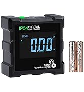 Digital Angle Finder, LEERCHUANG Angle Gauge Electronic Level Tool with 4-Sided Strong Magnet, Di...