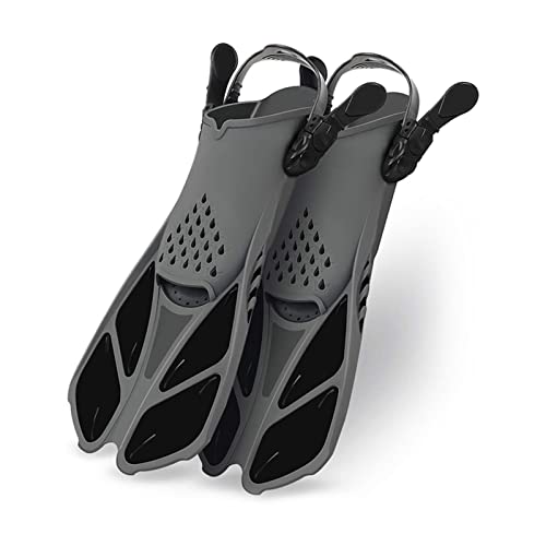 STRAFBRG Ajustable Corto Adulto Snorkel Pie Natación Aletas Aletas Principiante Deportes Acuáticos Equipo Portátil Buceo Aletas Hombres,Versatilidad En MúLtiples Escenarios(Nero,L/XL)
