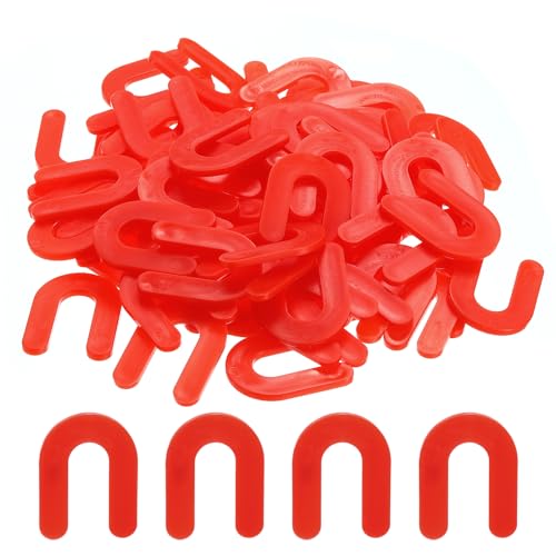 sourcing map 500Pcs Horseshoe Shim Tile Spacers 3mm 1/8 Inch U Shape Plastic Wall Floor Tile Spacers for Tile Leveling, Red