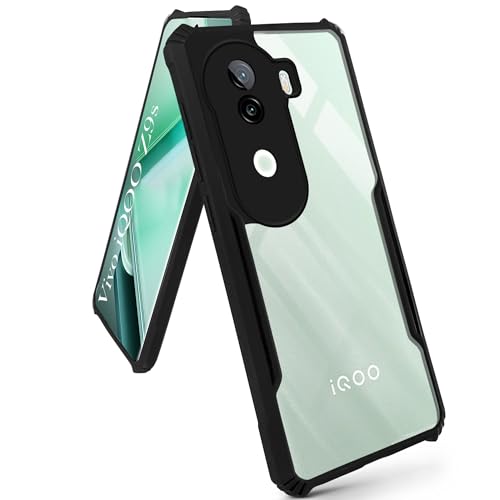 Image of Jkobi Back Cover Case for Vivo iQOO Z9s (Shockproof with Polycarbonate Clear Panel | Professional Black)