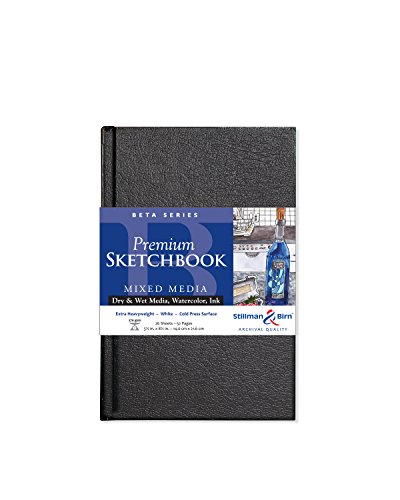 Stillman & Birn Beta Hardbound Sketchbook Heavyweight 180lb, Natural White, 26 Sheets, 5.5x8.5